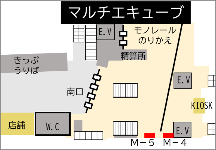 ロッカー 浜松町駅 改札内 南口 3・4番線階段前の画像1