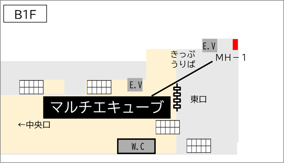ロッカー 京王調布駅 改札外 東口 東口改札 エレベーター前の画像1