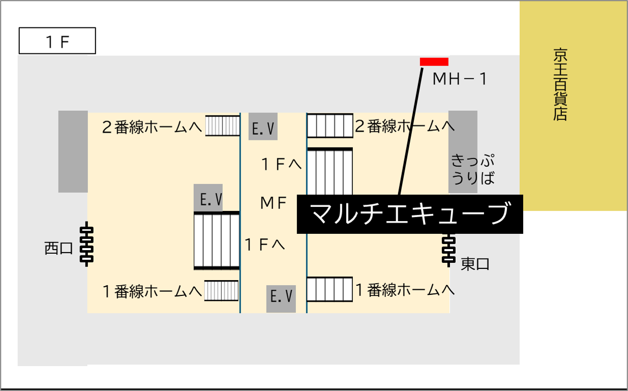 ロッカー 京王聖蹟桜ヶ丘駅 改札外 東口 京王百貨店入口横の画像1