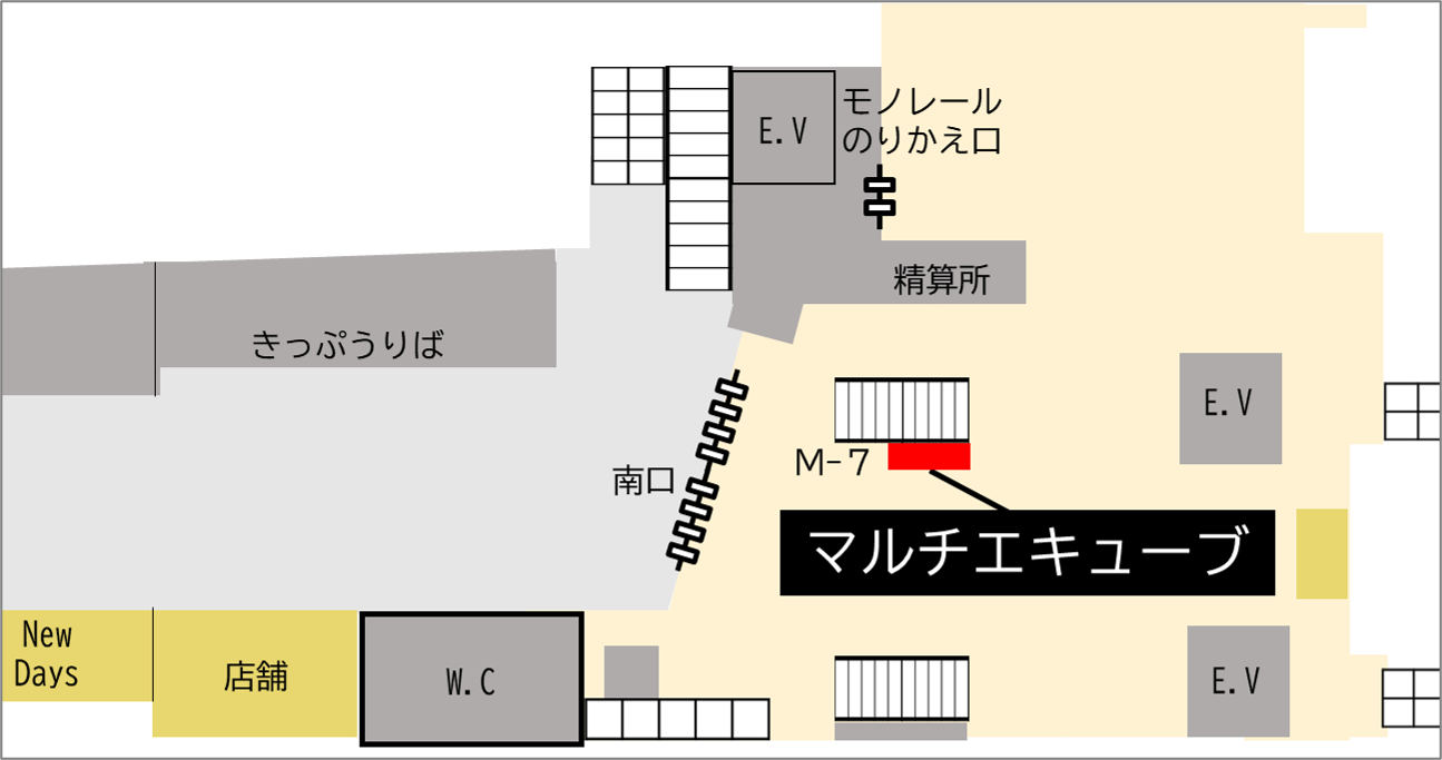 ロッカー 浜松町駅 改札内 南口 1・2番線階段付近の画像1