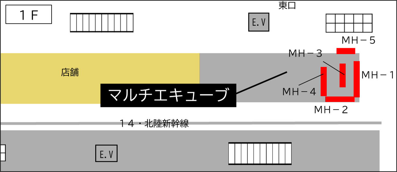 ロッカー 長野駅 改札外 新幹線改札口 東口1階エスカレーター付近の画像1