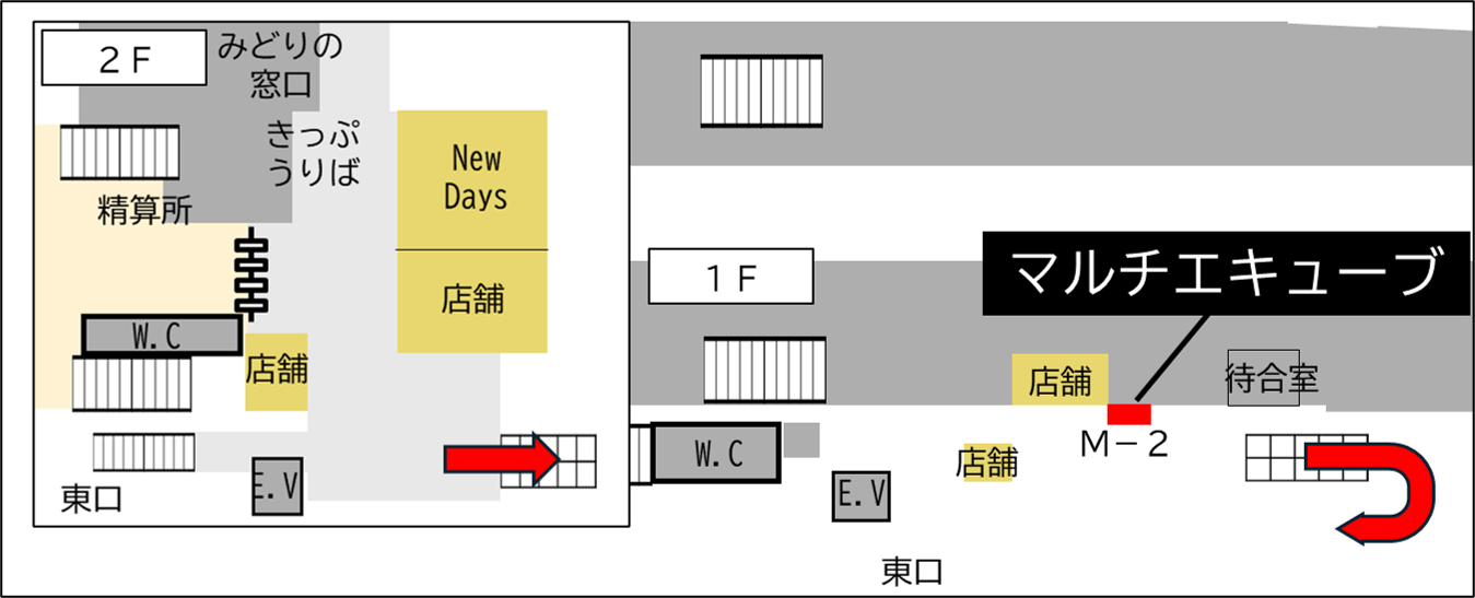 ロッカー 勝田駅 改札外 東口1階エレベーター付近の画像1