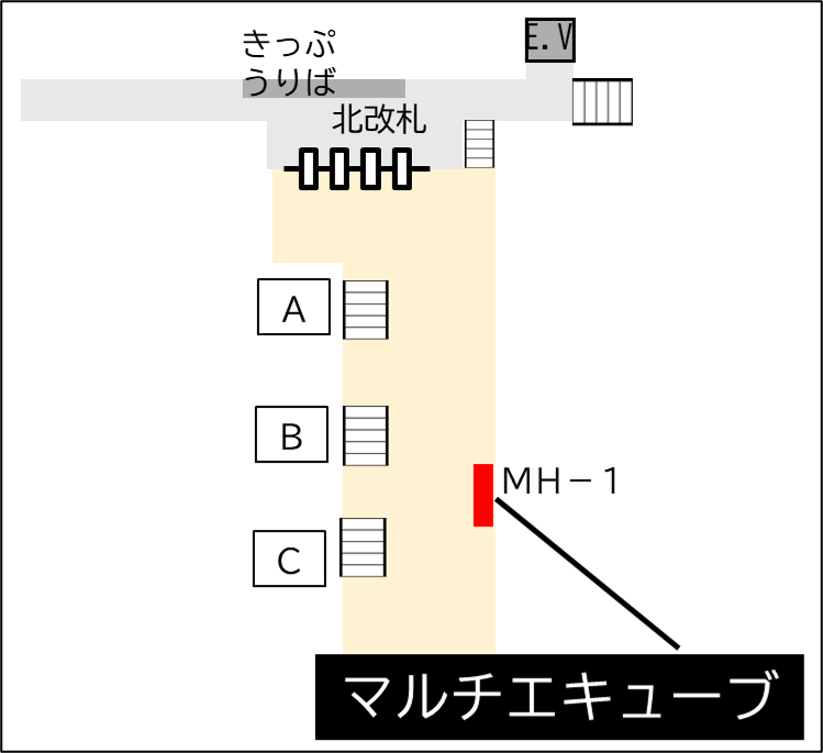 ロッカー Osaka Metro 江坂駅 改札内 御堂筋線 北改札内の画像1