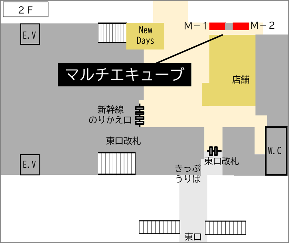 ロッカー 一ノ関駅 改札内 新幹線改札口 在来線連絡通路付近の画像1