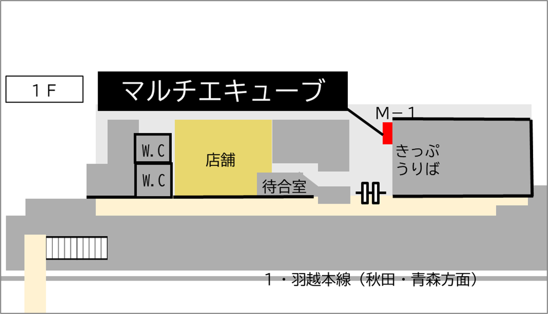 ロッカー 酒田駅 改札外 きっぷうりば付近の画像1