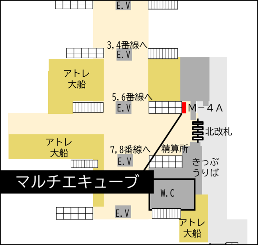 ロッカー 大船駅 改札内 北改札 改札付近の画像1