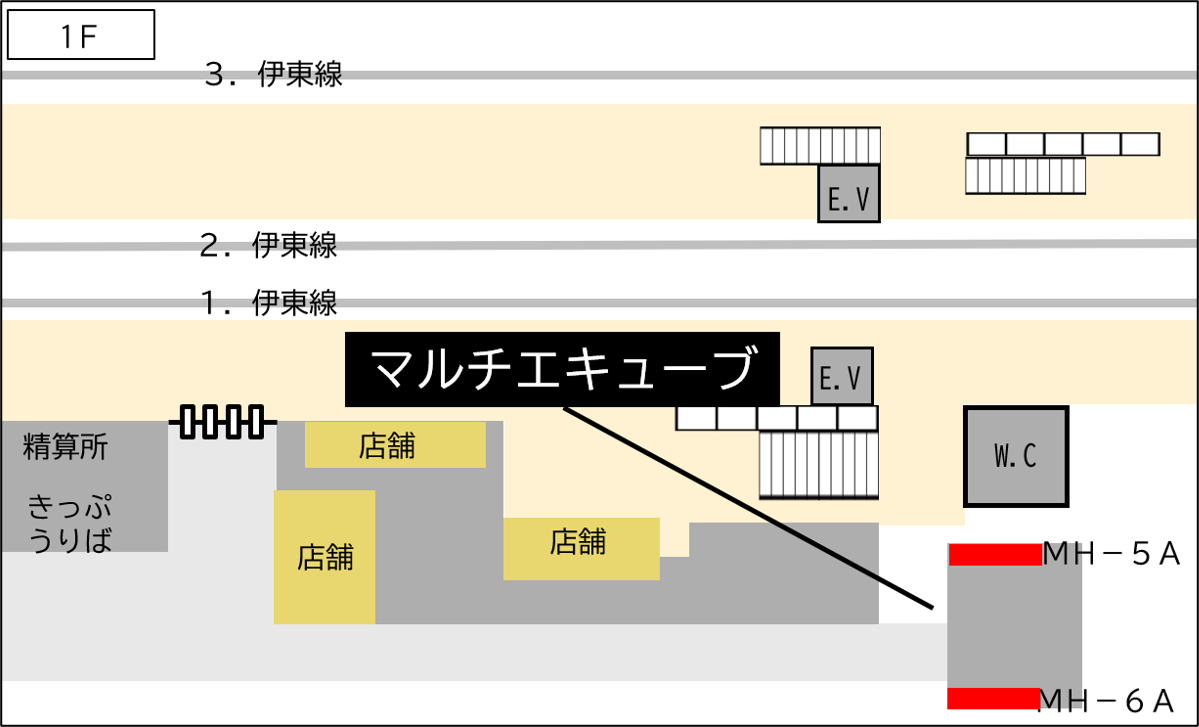 ロッカー 伊東駅 改札外 ロッカーエリア内の画像1