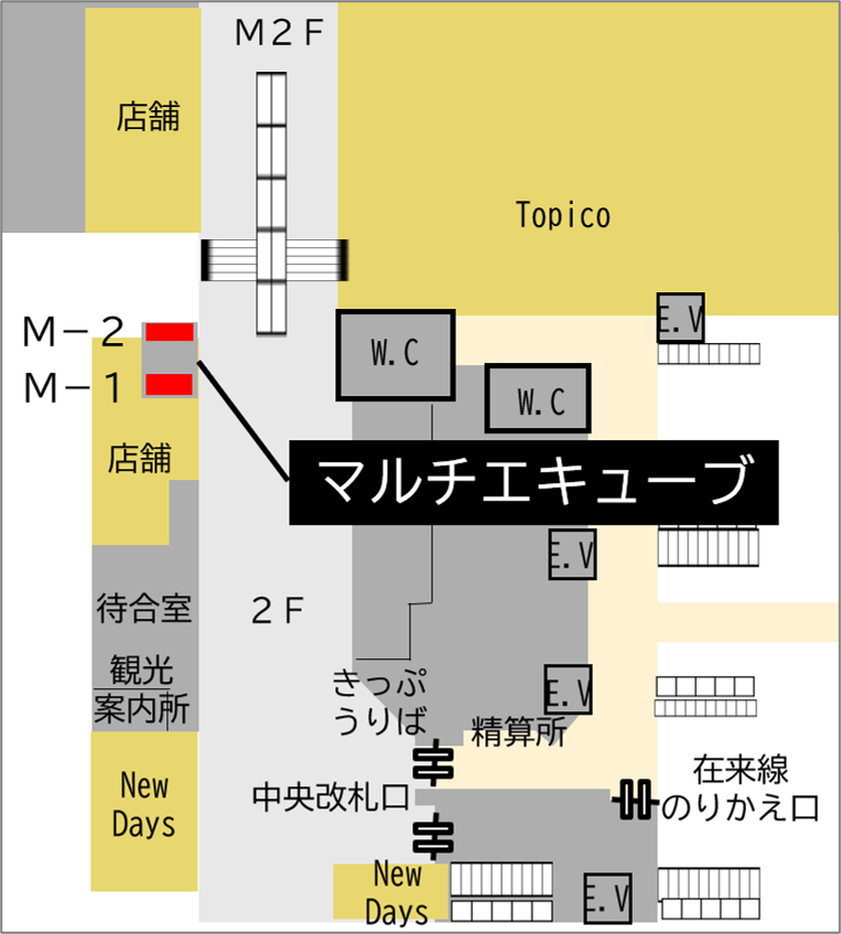 ロッカー 秋田駅 改札外 西口2階ロッカールームの画像1