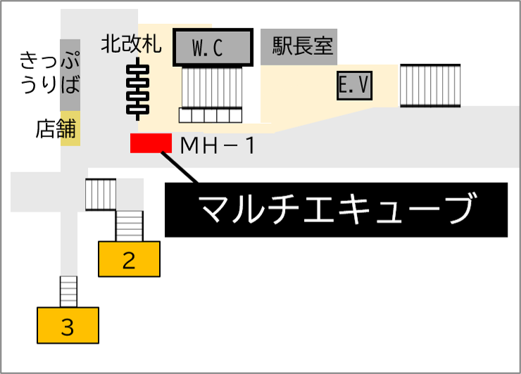 ロッカー Osaka Metro 肥後橋駅 改札外 四つ橋線北改札付近の画像1