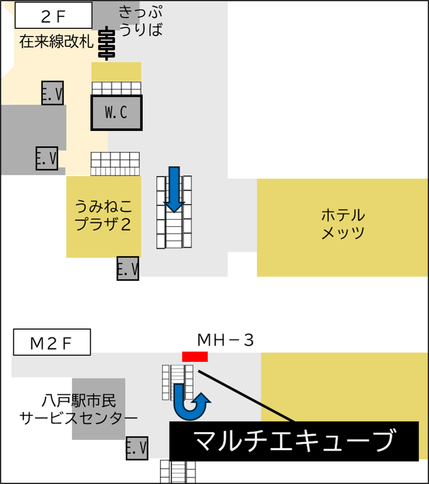 ロッカー 八戸駅 改札外 東口中2階付近(右)の画像1