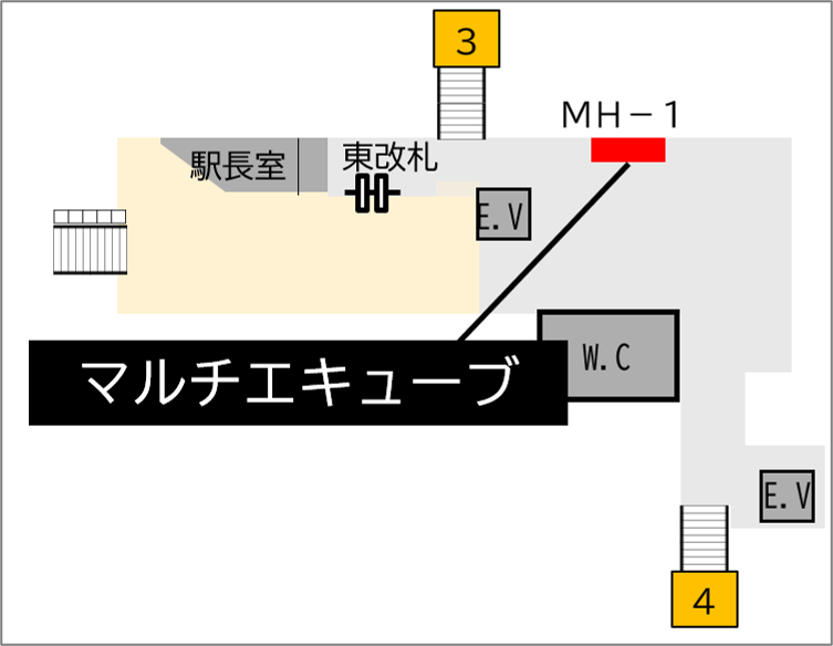 ロッカー Osaka Metro 新深江駅 改札外 千日前線東改札3号出口付近の画像1